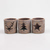 THEELICHTHOUDER 8.5X8.5X8.5 CM 3 ASSORTIE GOUD
