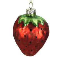 Ornament Erdbeere Glas Rot 8.5cm