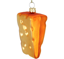 Ornament Käse Glas Gelb 8.3cm