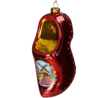Ornament Holzschuh Glas Rot 12.7cm