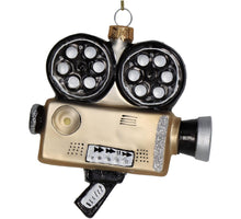 Ornament Filmkamera Glas Gold 10.6cm