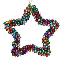Ornament Glocken Stern Metall Multi 14cm