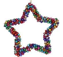 Ornament Glocken Stern Metall Multi 16cm