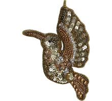 Ornament Vogel Perlen Gold 11.5cm