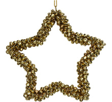 Ornament Glocken Stern Metall Gold 16cm