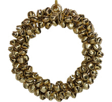 Ornament Glocken Kranz Metall Gold 9cm