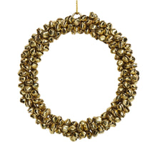 Ornament Glocken Kranz Metall Gold 12cm