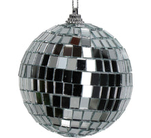 Ornament Diskokugel Silber 8x8x10cm