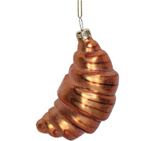 Ornament Schokoladen Croissant Glas Braun 8.5cm