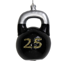 Ornament Kettlebell Glas Schwarz 10,2cm