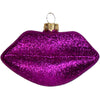 Ornament Lippen Glas Lila 9,5 cm