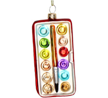 Ornament-Malpalette aus Glas, mehrfarbig, 10,9 cm