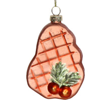 Ornament Grillfleisch Glas Braun 9cm