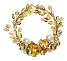 Ornament Kranz Kunststoff Gold 16,5cm