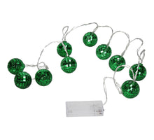 Girlande Diskokugel Glas Grün 180cm + LED