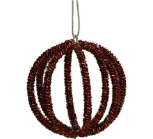 Ornament Spiral Metal Red 8cm