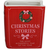 Vase Book Christmas Stories Dolomite Red 15x5.5x18cm