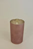LED Kerze im Glasblatt 12,5cm rosa (exkl. 3xAAA Batterie)