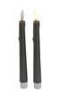 LED-Tischkerze, tropfend, 20 cm, dunkelgrau, 2er-Set (exkl. 1xAAA)
