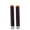 LED-Dinnerkerze 15cm rustikal taupe Set/2 mit Timer (exkl. 1xAAA)