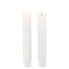 LED-Dinnerkerze 15cm rustikal weiss Set/2 mit Timer (exkl. 1xAAA)