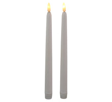 2er-Set LED-Dinnerkerze 28cm weiß mit Timer (exkl. 2xAA)