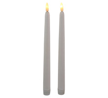 2er-Set LED-Dinnerkerze 38cm weiß mit Timer (exkl. 2xAA)