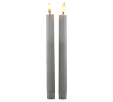 LED-Dinner-Kerze 25.5cm weiss Set/2 mit Timer (exkl. 2xAAA Batterie)