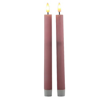 LED dinerkaars 25,5cm roze set/2 met timer (excl. 2xAAA batterij)