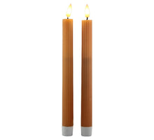 LED-Dinnerkerze 25,5cm Lachs-Set/2 mit Timer (exkl. 2xAAA Batterie)