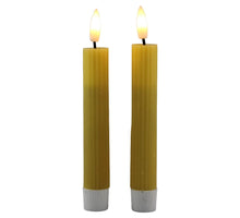 LED-Dinnerkerze 15cm gelb Set/2 mit Timer (exkl. 1xAAA Batterie)