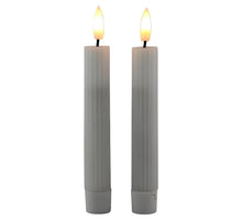 LED-Dinnerkerze 15cm weiss Set/2 mit Timer (exkl. 1xAAA Batterie)