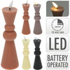 LED-Kerze D5,5 H17,5 cm gerippt 4 versch. Farben inkl. 1x CR2032