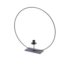 Metallring hängend 50cm schwarz + Kerzenhalter