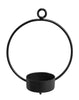 KERZENHALTER DRAHT STAHL SCHWARZ-GOLD L 20X20X27 CM