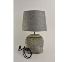 Lampenfuß Keramik ''Cube'' D19 H27cm Grau