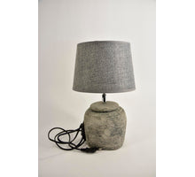 Lampenfuß Keramik ''Cube'' D14,5 H24,5cm Grau