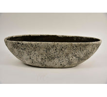 Schale Lava Oval L 55x19x16,5cm Stein Grau