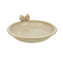 Vogel-Trinkschale Keramik 33x33x5cm Off- Weiß