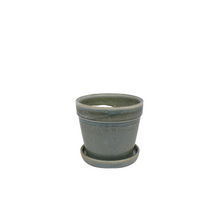 Arcey Topf mit Untersetzer D15 H13cm Bean Blue