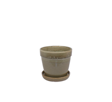 Arcey Topf mit Untersetzer D15 H13cm Bohnengrün