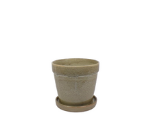 Arcey Topf mit Untersetzer D17 H15cm Bohnengrün
