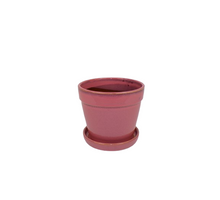 Arcey Topf mit Untersetzer D15 H13cm Kirschrot