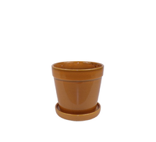 Arcey Topf mit Untersetzer D17 H15cm Bernstein