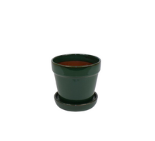 Arcey Topf mit Untersetzer D13 H11cm Olive