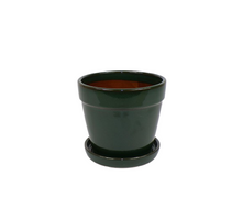 Arcey Topf mit Untersetzer D15 H13cm Olive