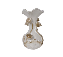 Vase Lotus Keramik D20 H32 cm Weiß