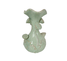 Vase Lotus Keramik D20 H32 cm Salbeigrün