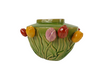 Vase Tulpe Keramik 32x23x20cm Grün