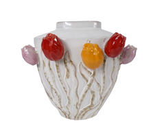 Vaas Tulip Keramiek 29x23x30cm Wit